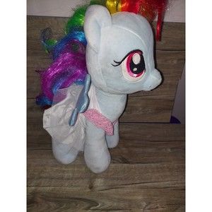 Build A Bear My Little Pony Rainbow Dash Blue Pegasus Wings Plush 16" Horse